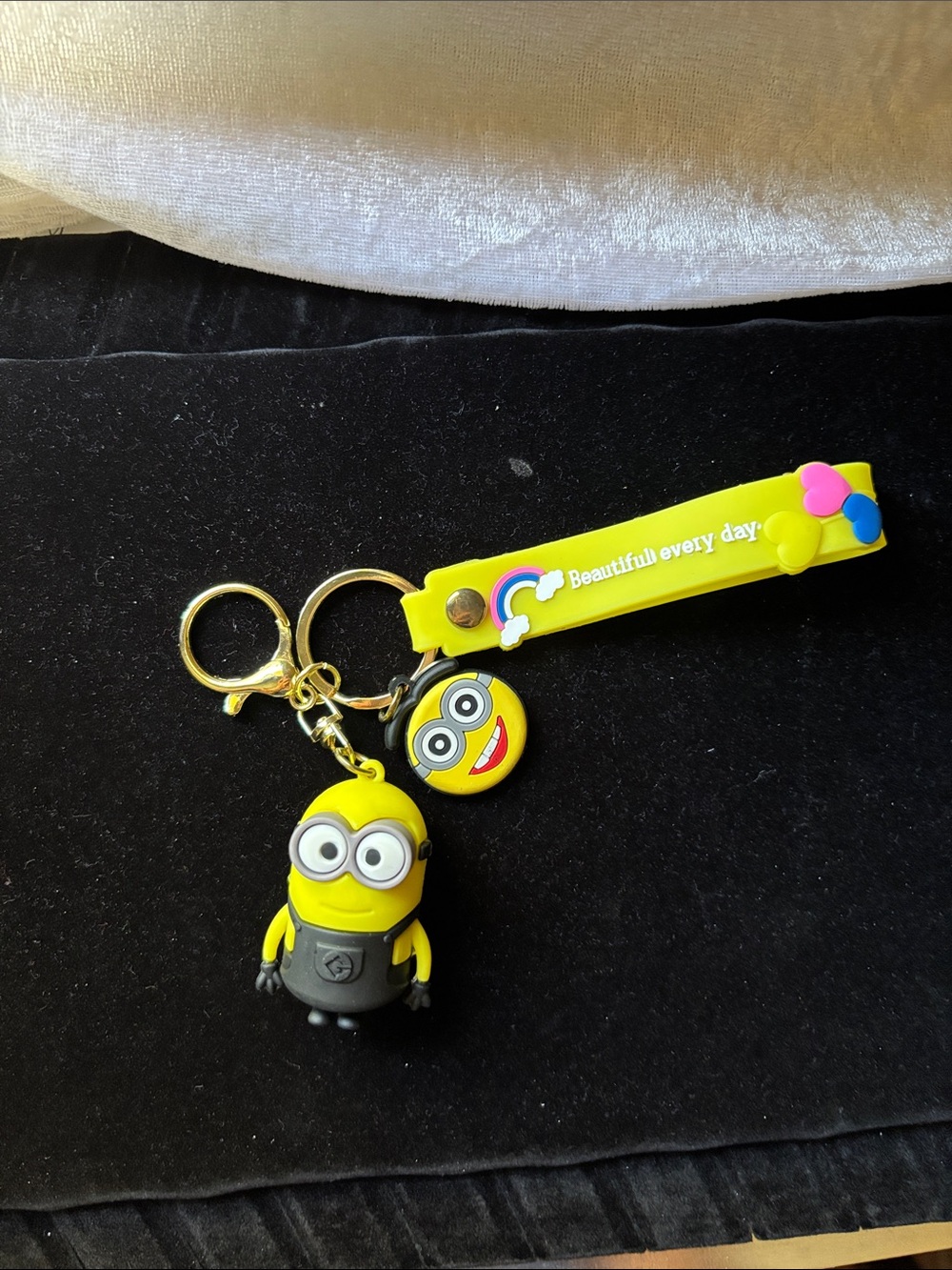 Yellow Minion Keychain with Strap - Kids Toys